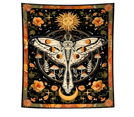 Mystical Moth Tapestry