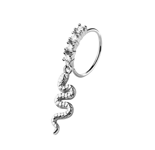 Nose Ring - Snake Dangle Hoop