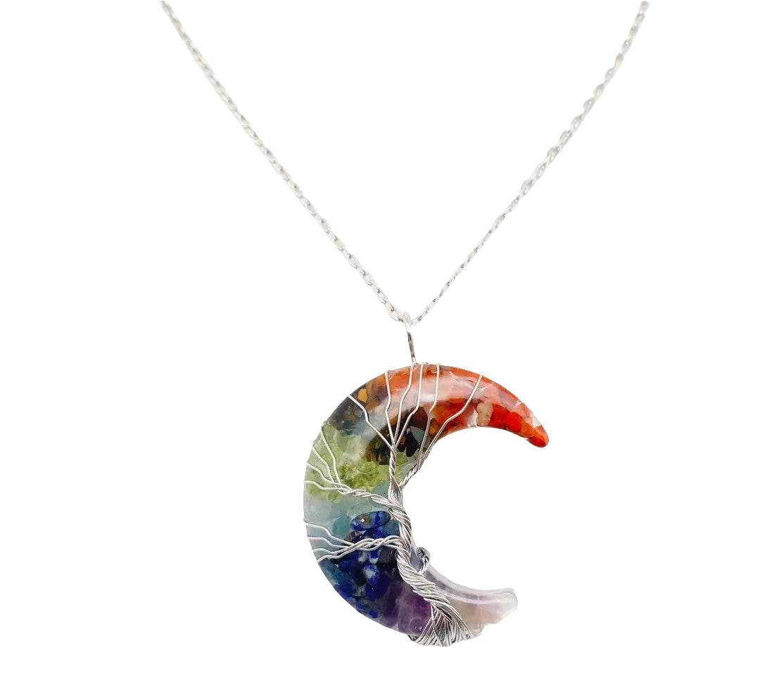 Tree of Life Moon Necklace