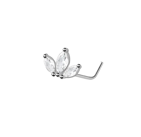 Nose Ring - Marquise Leaf Fan